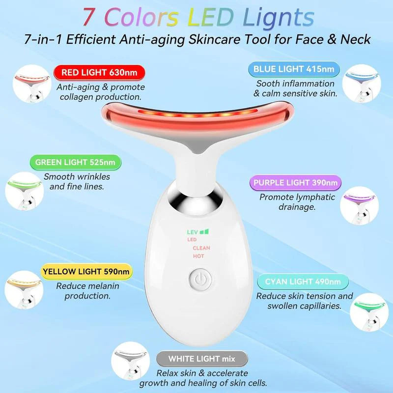 MOODÈ Glow 7-in-1 LED Neck & Face Massager