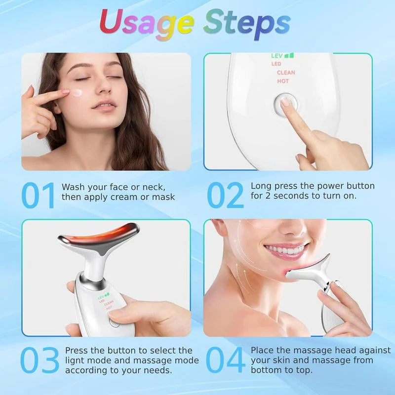 MOODÈ Glow 7-in-1 LED Neck & Face Massager