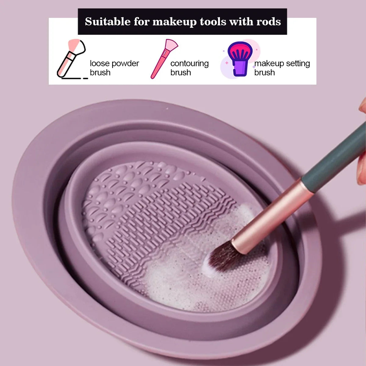 MOODÈ Premium Silicone Makeup Brush Cleaner for Effortless Cleaning
