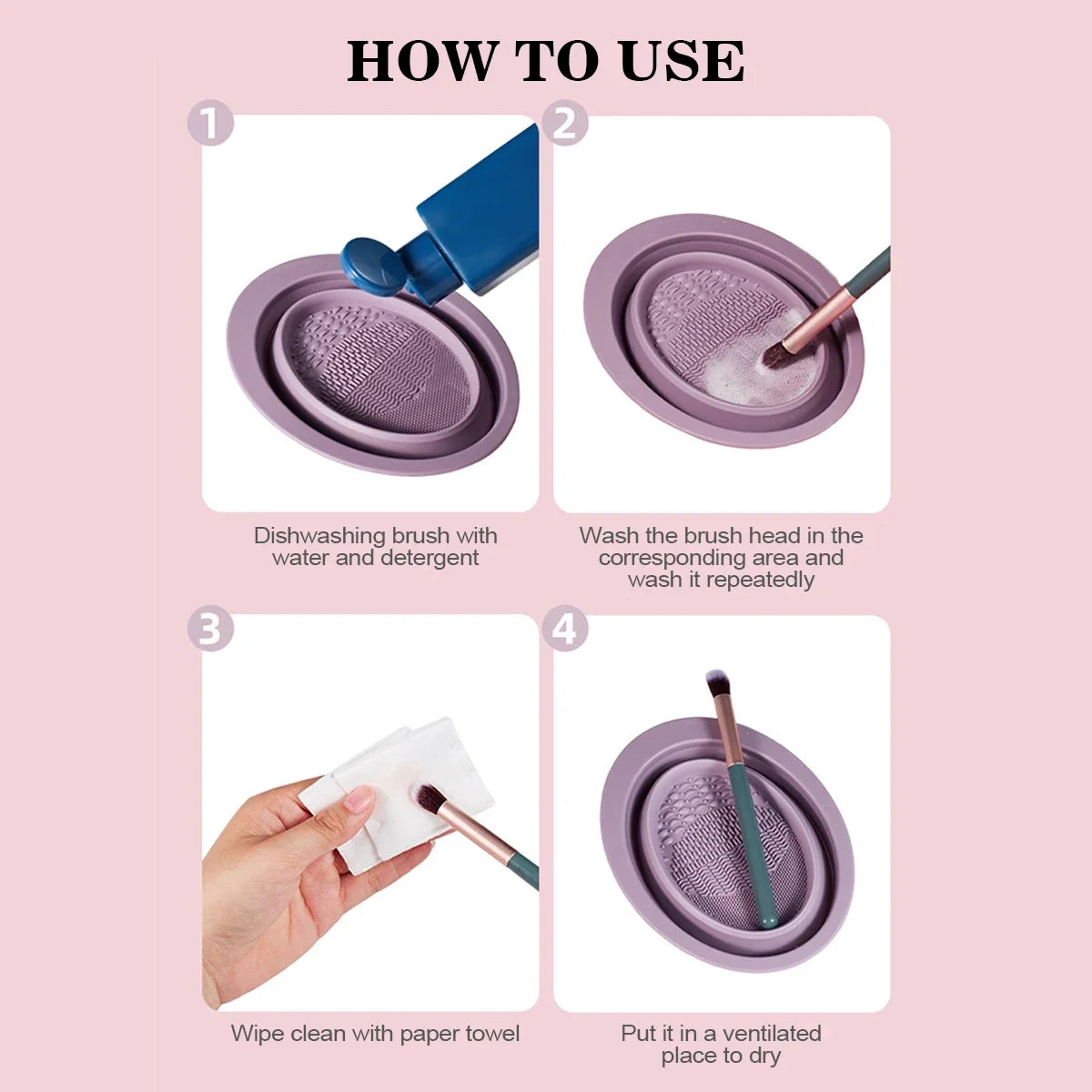 MOODÈ Premium Silicone Makeup Brush Cleaner for Effortless Cleaning